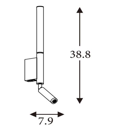 Searchlight - LED Bodové svítidlo ARCHITECT LED/7W/230V hnědá