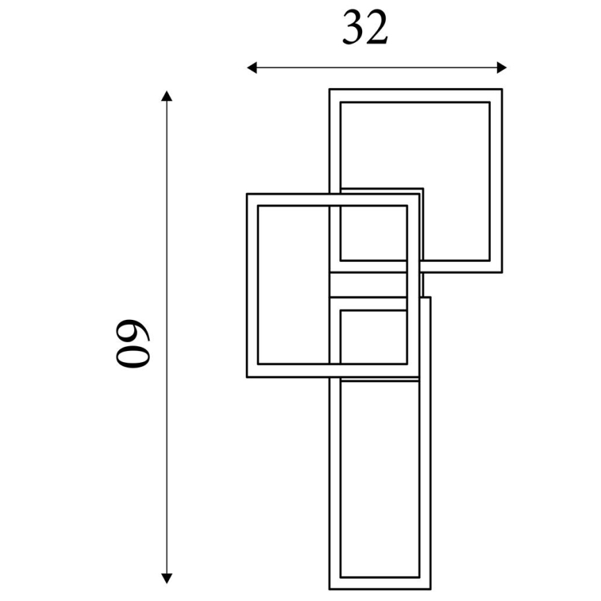 Searchlight - LED Stmívatelné stropní svítidlo WALL ART II LED/30W/230V 32x60 cm