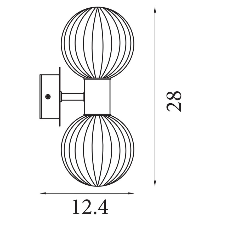 Searchlight - Nástěnné svítidlo LUMINSPHERE 2xG9/7W/230V černá