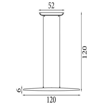 Searchlight - LED Stmívatelný lustr na lanku KENZIE LED/29W/230V 2700/3000/4000K