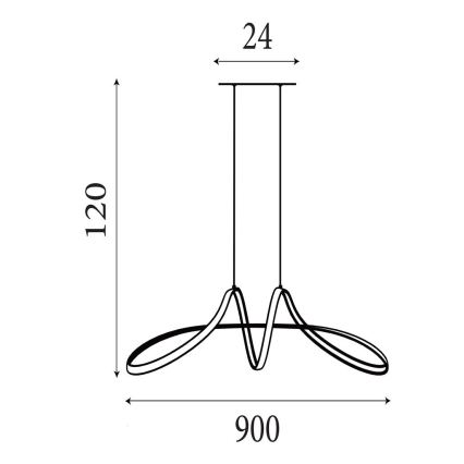Searchlight - LED Stmívatelný lustr na lanku MAISIE LED/41W/230V