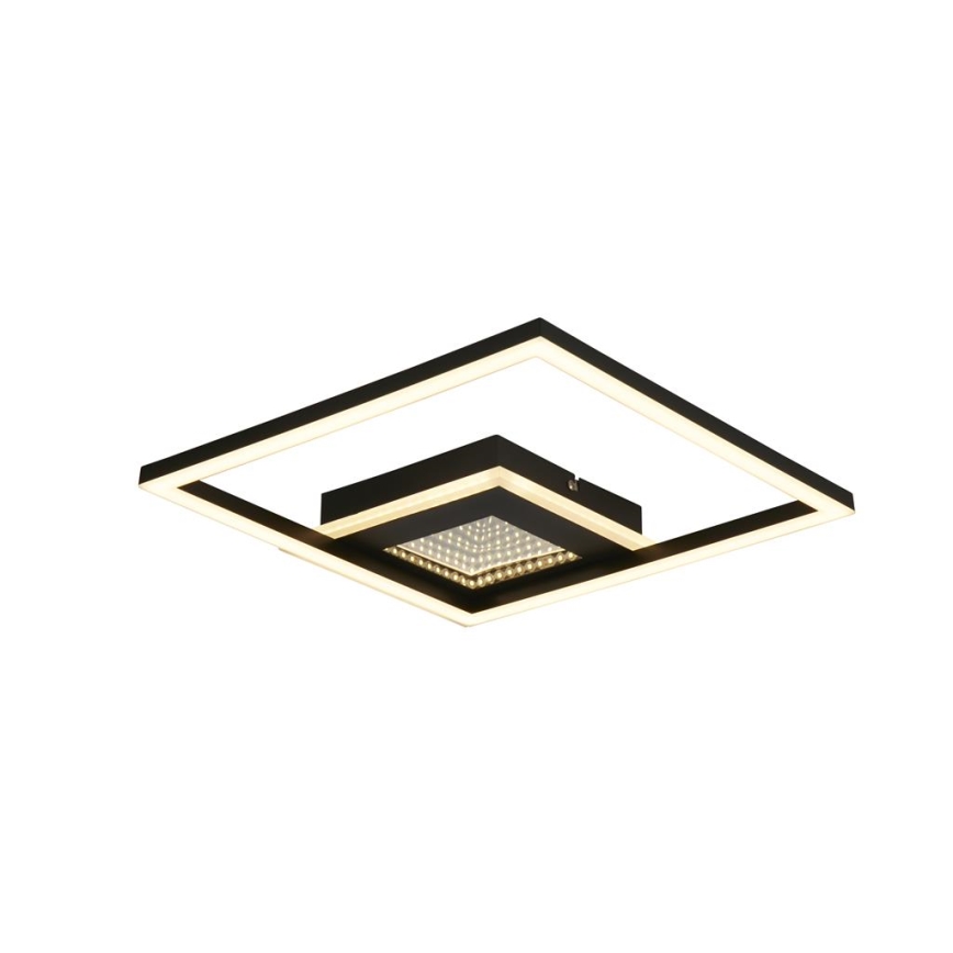 Searchlight - LED Stmívatelné stropní svítidlo QUADRATE LED/24W/230V 36x36 cm černá