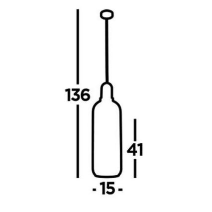 Searchlight - Lustr na lanku PIPETTE 1xE27/60W/230V matná