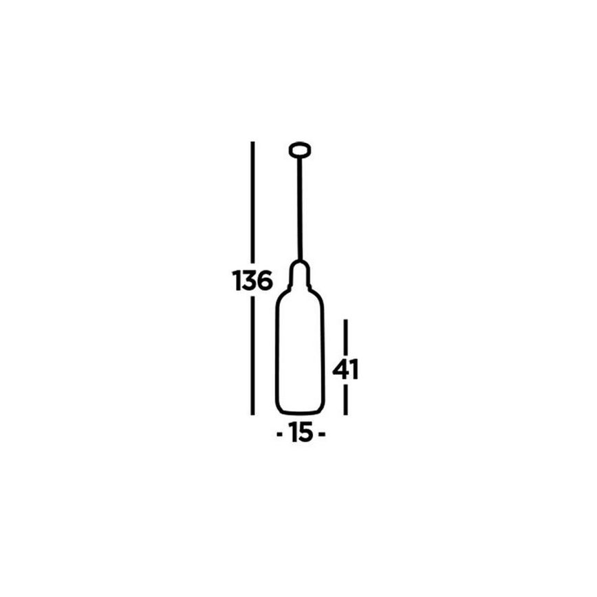 Searchlight - Lustr na lanku PIPETTE 1xE27/60W/230V matná
