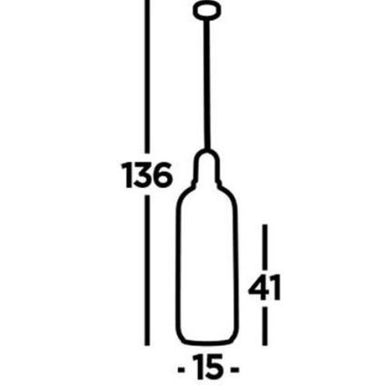 Searchlight - Lustr na lanku PIPETTE 1xE27/60W/230V lesklá