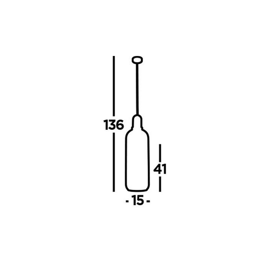 Searchlight - Lustr na lanku PIPETTE 1xE27/60W/230V lesklá