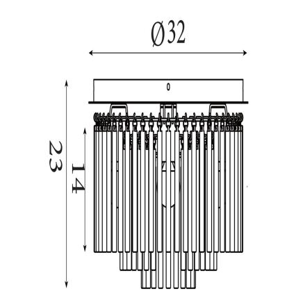 Searchlight - Stropní svítidlo SWIZZLE 5xE14/60W/230V pr. 32 cm zlatá
