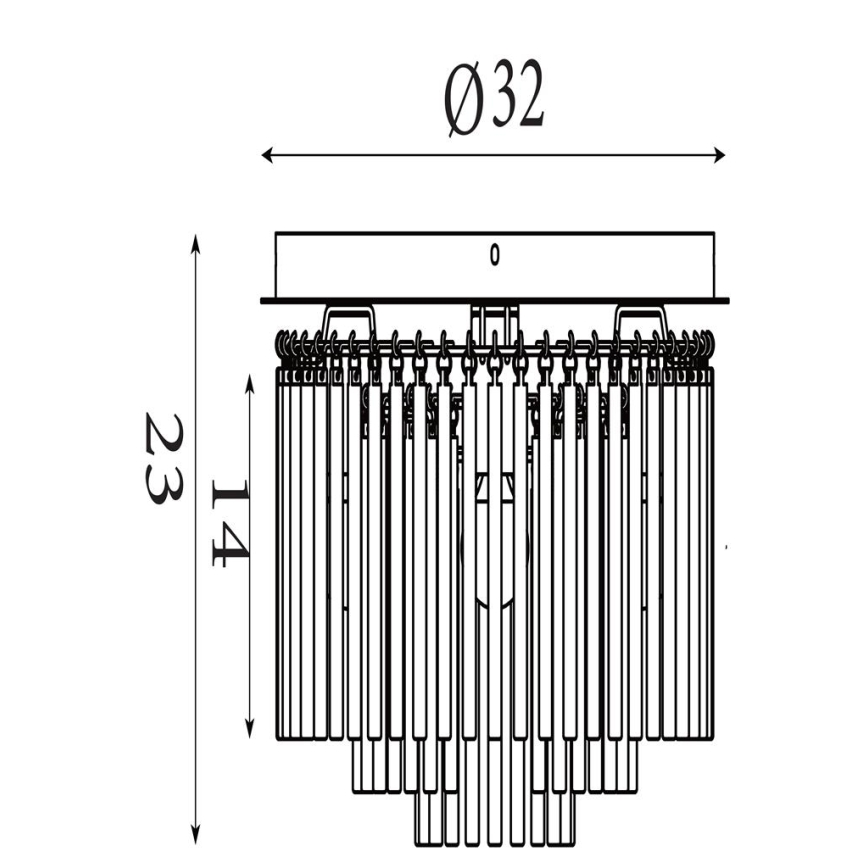 Searchlight - Stropní svítidlo SWIZZLE 5xE14/60W/230V pr. 32 cm zlatá