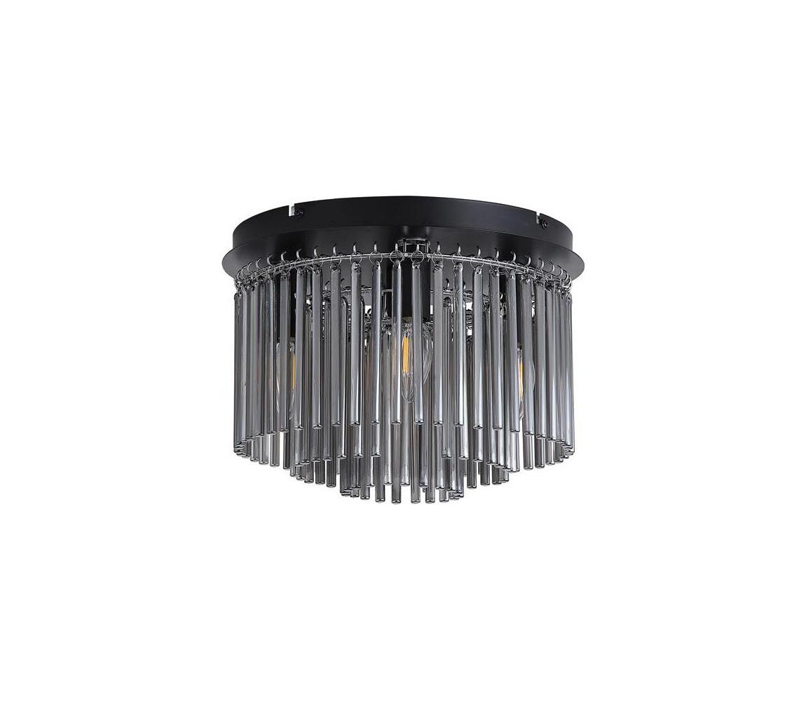 Searchlight 55620-320SM-Stropní svítidlo SWIZZLE 5xE14/60W/230V pr.32 cm kouřová 55620-320SM Černá,Kouřová