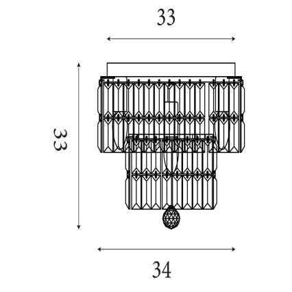 Searchlight - Koupelnové stropní svítidlo EMPIRE 4xE14/60W/230V IP44