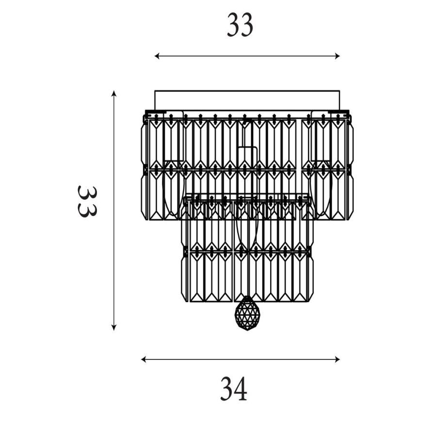Searchlight - Koupelnové stropní svítidlo EMPIRE 4xE14/60W/230V IP44