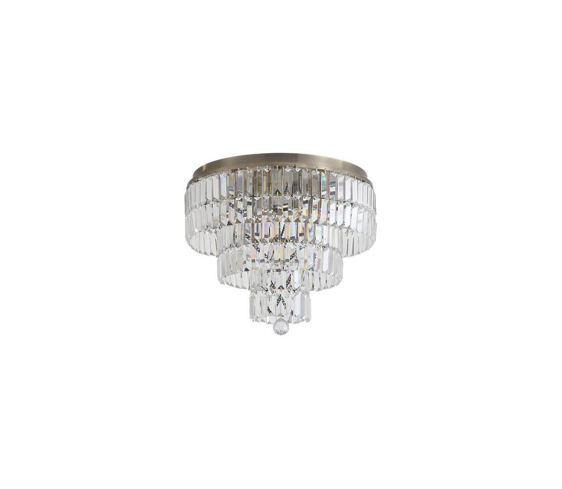 Searchlight 61321-6AB - Stropní svítidlo EMPIRE 6xE14/60W/230V IP44 61321-6AB Čirá,Mosaz
