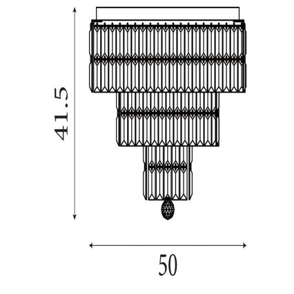 Searchlight - Koupelnové stropní svítidlo EMPIRE 6xE14/60W/230V IP44