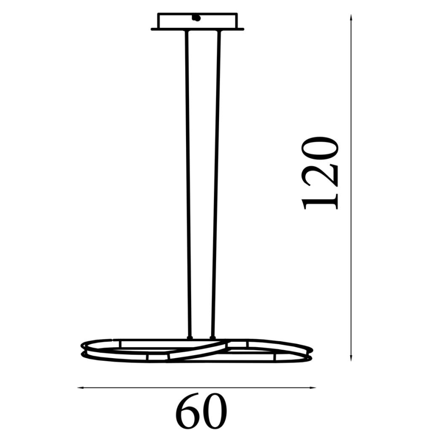 Searchlight - LED Stmívatelný lustr na lanku DOODLE LED/40W/230V mosaz