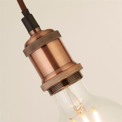 Searchlight - Lustr na lanku SUSPENSION 1xE27/60W/230V měděná