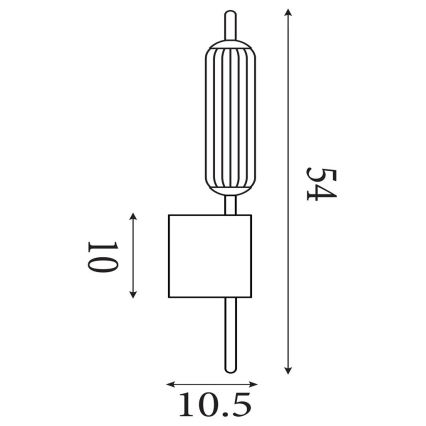 Searchlight - LED Stmívatelné nástěnné svítidlo CATTAIL LED/6W/230V