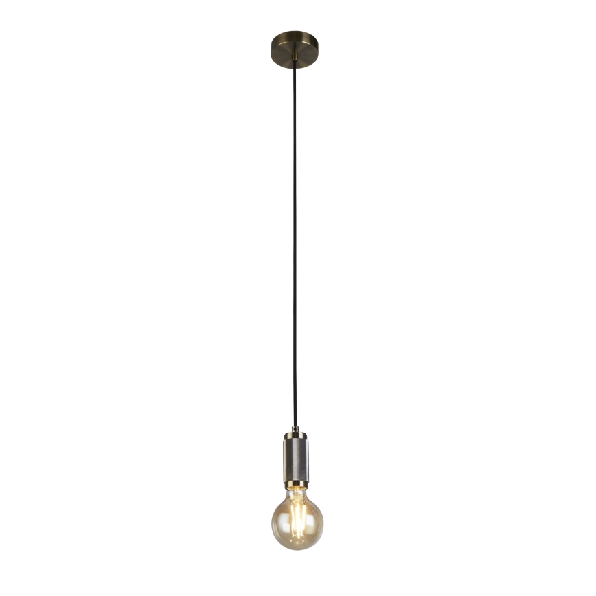 Searchlight - Lustr na lanku SUSPENSION 1xE27/60W/230V mosaz