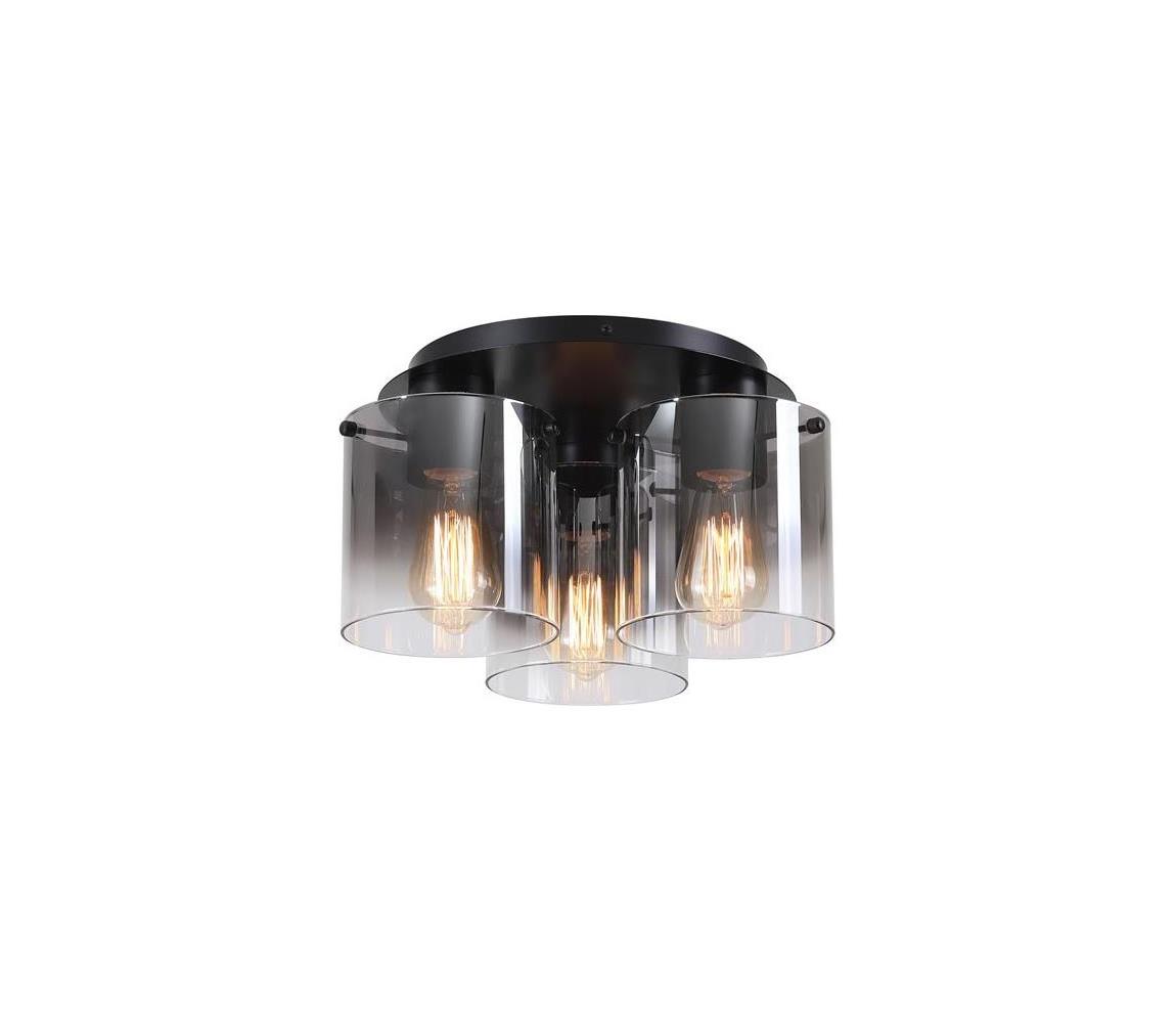 Searchlight 88911-3BK - Stropní svítidlo SWEDEN 3xE27/60W/230V pr.39 cm čer/kouř 88911-3BK Černá,Kouřová