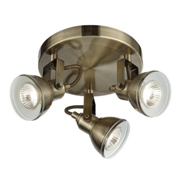 Searchlight - Bodové svítidlo FOCUS 3xGU10/50W/230V mosaz