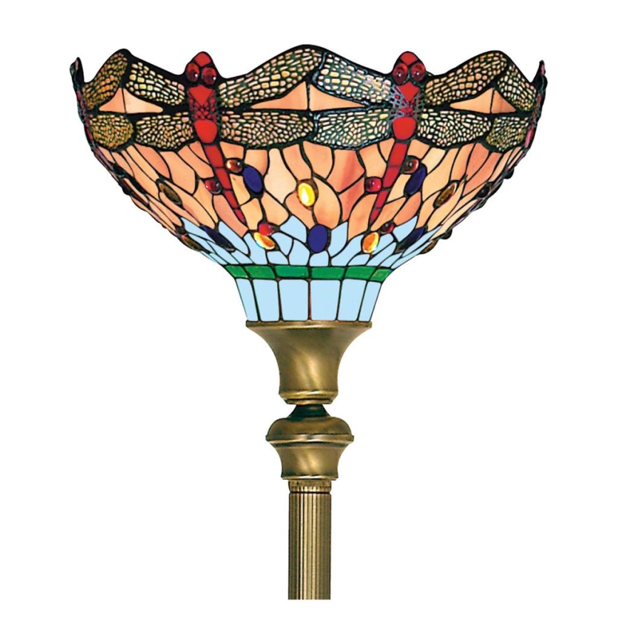 Searchlight - Tiffany stojací lampa DRAGONFLY 1xE27/60W/230V