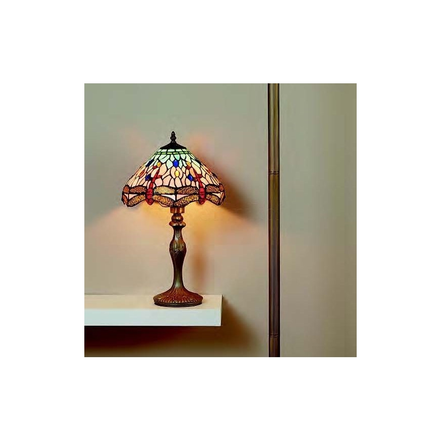 Searchlight - Tiffany stolní lampa DRAGONFLY 1xE27/60W/230V