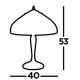 Searchlight - Tiffany stolní lampa PEARL 2xE27/60W/230V