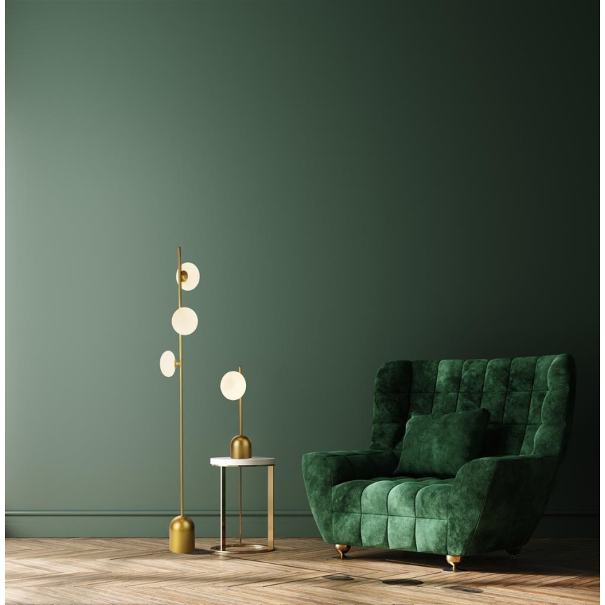 Searchlight - Stolní lampa PEBBLE 1xG9/7W/230V zlatá