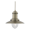 Searchlight - Lustr na lanku FISHERMAN 1xE27/60W/230V mosaz