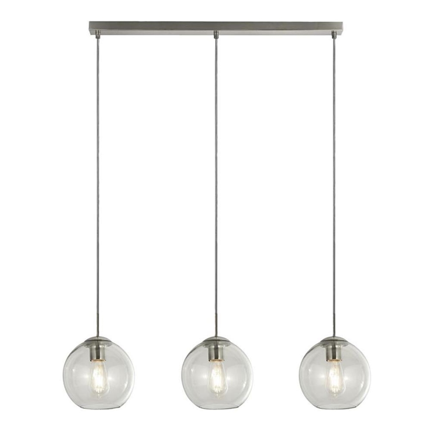 Searchlight - Lustr na lanku PENDANT 3xE27/40W/230V matný chrom