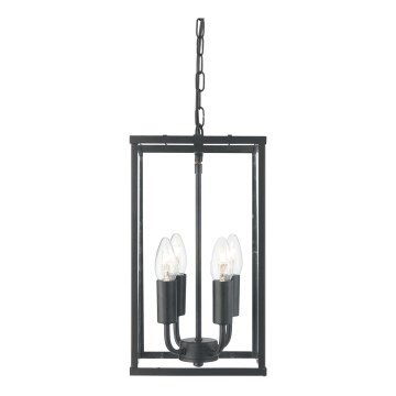 Searchlight - Lustr na řetězu LANTERN NOIR 4xE14/60W/230V