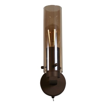 Searchlight - Nástěnné svítidlo SWEDEN 1xE27/60W/230V hnědá/kouřová