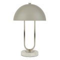 Searchlight - Stolní lampa DOME 1xG9/7W/230V stříbrná