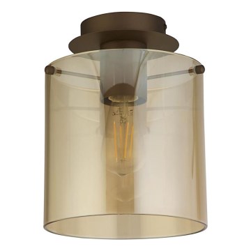 Searchlight - Stropní svítidlo SWEDEN 1xE27/60W/230V pr. 22 cm hnědá/kouřová