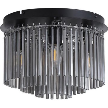 Searchlight - Stropní svítidlo SWIZZLE 5xE14/60W/230V pr. 32 cm kouřová