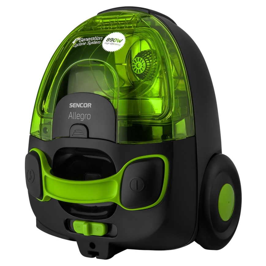 Sencor - Bezsáčkový vysavač 1,5 l 890W/230V zelená/černá