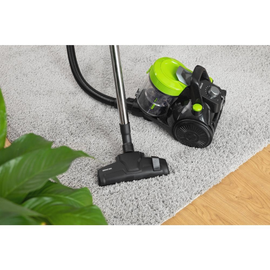Sencor - Bezsáčkový vysavač 2 l 700W/230V černá/zelená
