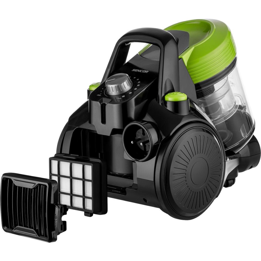 Sencor - Bezsáčkový vysavač 2 l 700W/230V černá/zelená