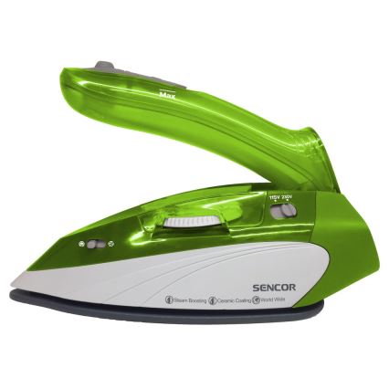 Sencor - Cestovní napařovací žehlička 1100W/115V/230V zelená