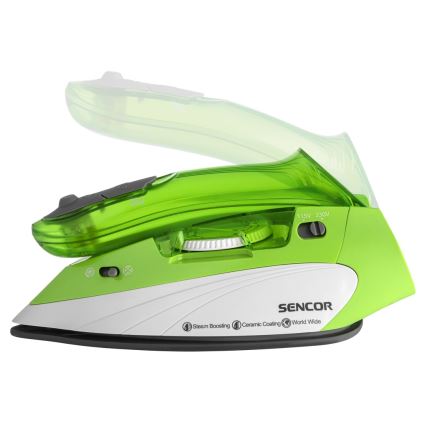 Sencor - Cestovní napařovací žehlička 1100W/115V/230V zelená