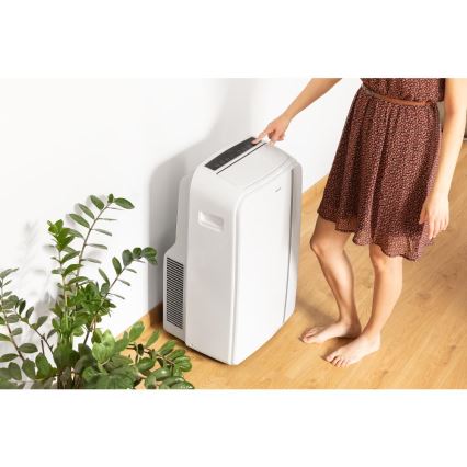 Sencor - Chytrá mobilní klimatizace 3v1 včetně kompletního příslušenství 1450W/230V 12000 BTU Wi-Fi bílá + dálkové ovládání