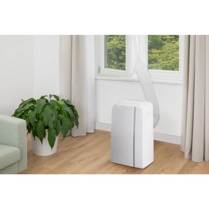 Sencor - Chytrá mobilní klimatizace 3v1 včetně kompletního příslušenství 1450W/230V 12000 BTU Wi-Fi bílá + dálkové ovládání