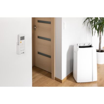 Sencor - Chytrá mobilní klimatizace 3v1 včetně kompletního příslušenství 1450W/230V 12000 BTU Wi-Fi bílá + dálkové ovládání