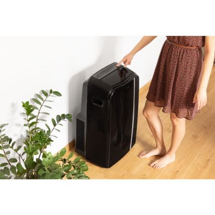 Sencor - Chytrá mobilní klimatizace 3v1 včetně kompletního příslušenství 1450W/230V 12000 BTU Wi-Fi černá + dálkové ovládání