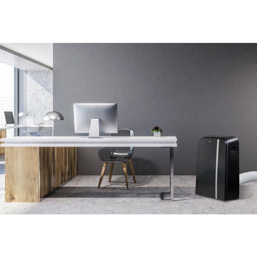 Sencor - Chytrá mobilní klimatizace 3v1 včetně kompletního příslušenství 1450W/230V 12000 BTU Wi-Fi černá + dálkové ovládání