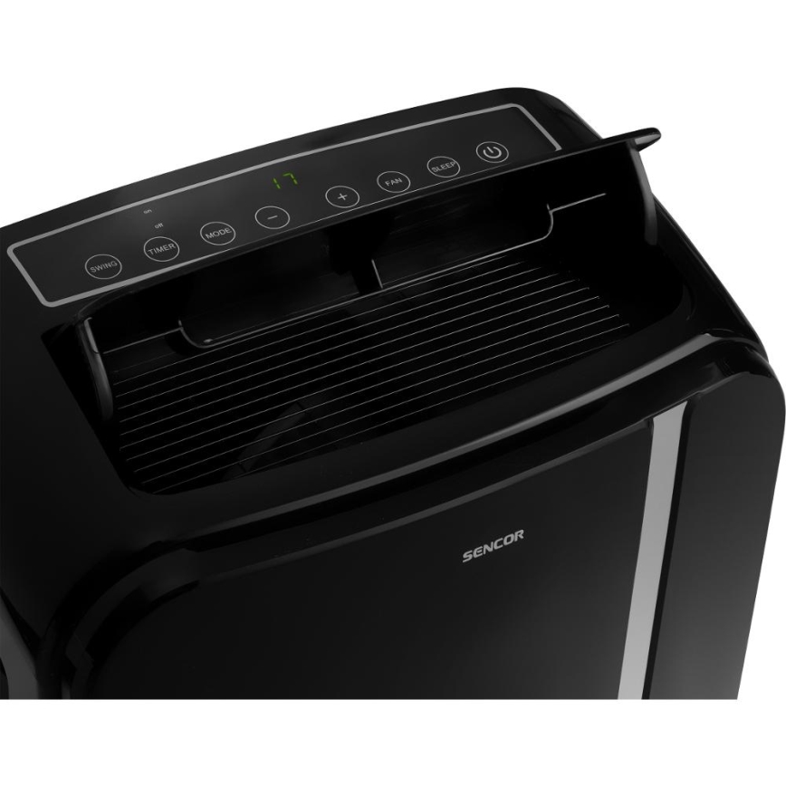 Sencor - Chytrá mobilní klimatizace 3v1 včetně kompletního příslušenství 1450W/230V 12000 BTU Wi-Fi černá + dálkové ovládání