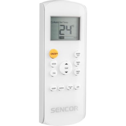 Sencor - Chytrá mobilní klimatizace 3v1 včetně kompletního příslušenství 1450W/230V 12000 BTU Wi-Fi černá + dálkové ovládání