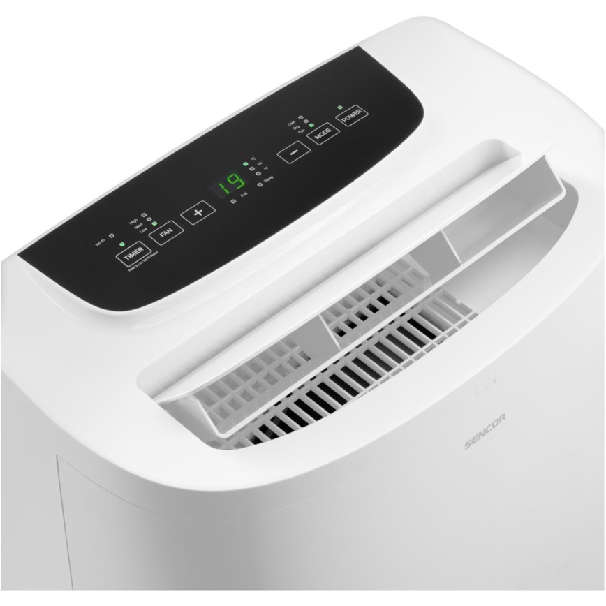 Sencor - Chytrá mobilní klimatizace 3v1 včetně kompletního příslušenství 1700W/230V 16000 BTU Wi-Fi + dálkové ovládání