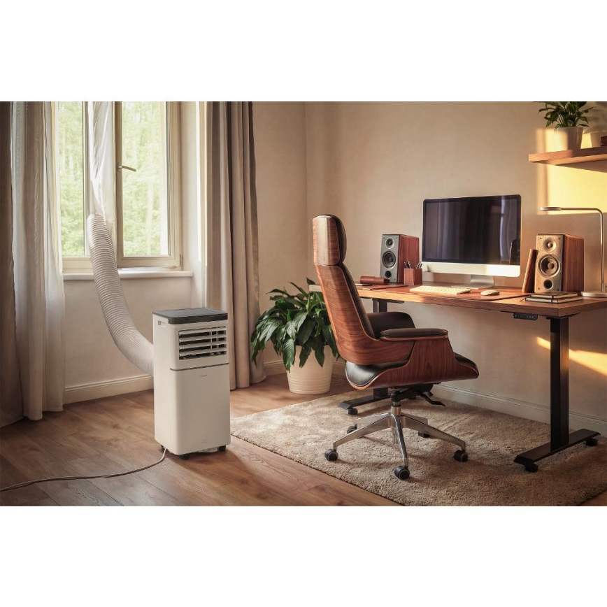 Sencor - Chytrá mobilní klimatizace 3v1 včetně kompletního příslušenství 760W/230V 7000 BTU Wi-Fi bílá + dálkové ovládání