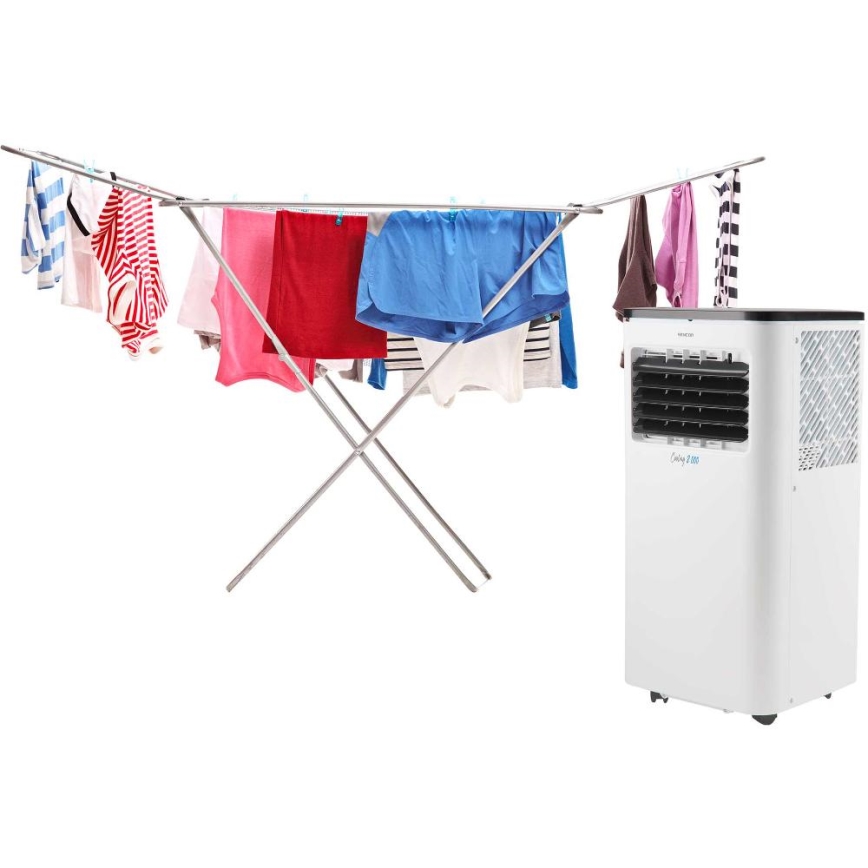 Sencor - Chytrá mobilní klimatizace 3v1 včetně kompletního příslušenství 805W/230V 8000 BTU Wi-Fi + dálkové ovládání