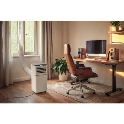 Sencor - Chytrá mobilní klimatizace 3v1 včetně kompletního příslušenství 815W/230V 8000 BTU Wi-Fi bílá + dálkové ovládání